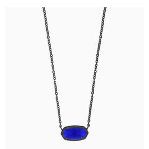 Kendra Scott Elisa necklace gunmetal cobalt